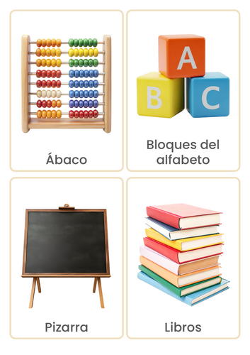 Spanish School Objects Flashcards | Real Photo Vocabulary Cards ...