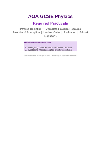 AQA GCSE Physics Required Practical- Radiation