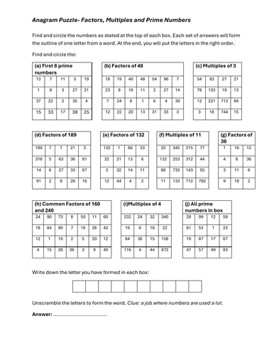 KS3 Maths Activities 4 Number- Literacy based activities and puzzle (3 resources)