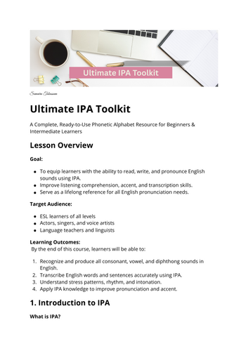 Complete IPA Mastery Kit for Students & Teachers – Charts, Exercises ...