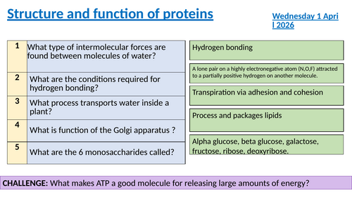 NEW AAQ BTEC Nationals Unit 1 BIOLOGY - L11 Structure and function of ...