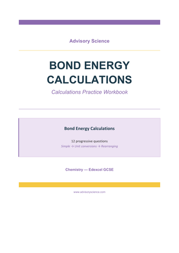 Bond Energy Calculations - Edexcel GCSE Chemistry Calculation Practice ...