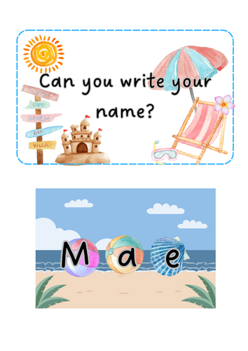 Holidays - Name writing