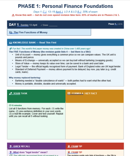 BTEC Unit 3 — Personal & Business Finance | Complete 30-Day Revision ...