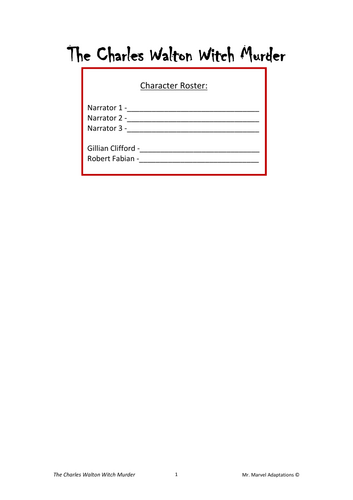 The Charles Walton Witch Murder Readers' Theatre True Crime Script ...