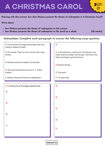 AQA A Christmas Carol Exam Revision Booklet | Teaching Resources