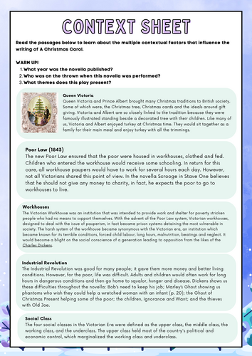 AQA A Christmas Carol Exam Revision Booklet | Teaching Resources