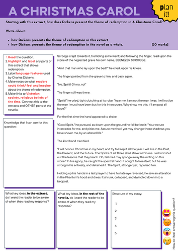 AQA A Christmas Carol Exam Revision Booklet | Teaching Resources