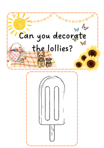 Summer - Decorate lollies