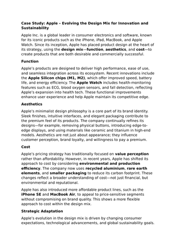Edexcel A-Level: 1.3 Marketing mix and strategy
