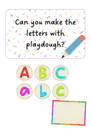 Phonics - playdough letters