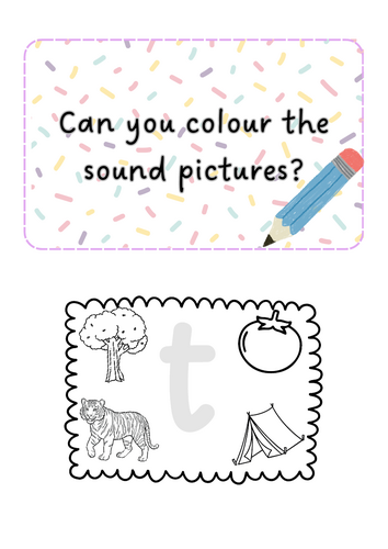 Phonics - Phase 2 colouring