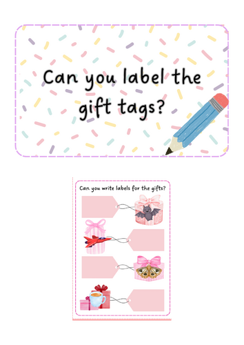 Phonics - Label the gifts