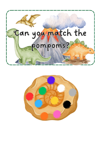 Dinosaurs - pompom match