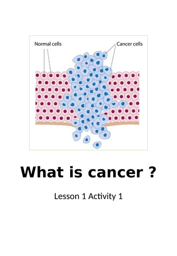 AAQ BTEC Medical Science Unit 2 D Cancer – Lesson 1: What is cancer ...
