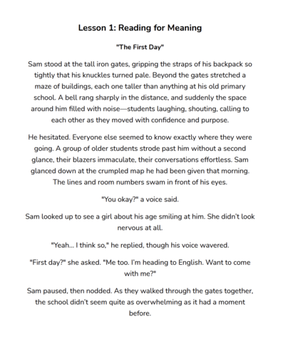 Year 6 to Year 7 Transition English Booklet | KS2–KS3 Bridging Unit ...
