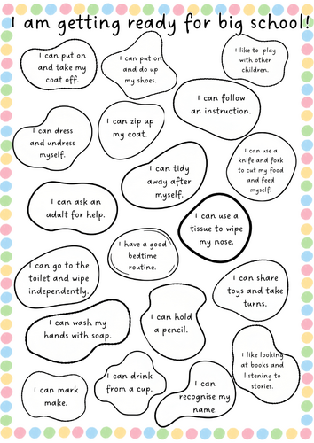 Transition - I can colouring sheet