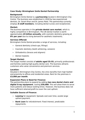 Edexcel A-Level: 2.1 Raising finance