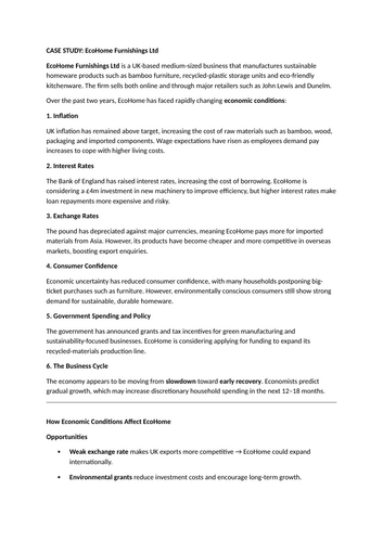 Edexcel A-Level: 2.5 External influences