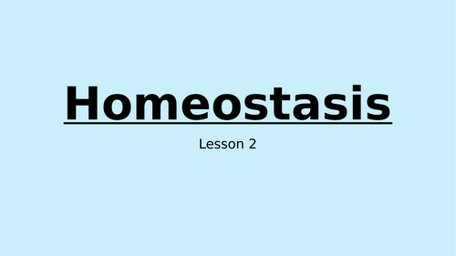 Endocrine System - Homeostasis