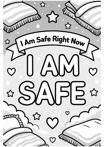 Anxiety Relief Affirmations Coloring Pages for Kids | Stress Awareness ...
