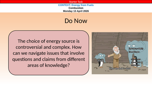 IB Chemistry (2025) R1.3 Energy From Fuels