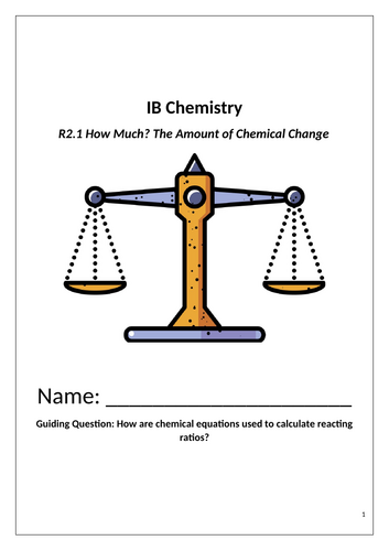 IB Chemistry (2025) R2.1 How Much?