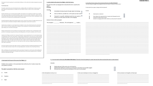 NEW AQA English Language Paper 1 Section A: lessons, exam questions ...