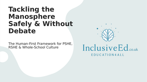 Tackling the Manosphere Safely PSHE & RSHE CPD | Teaching Resources