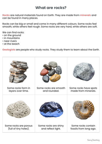 Year 3 Rocks Workbook | KS2 Science Worksheets | Rocks, Fossils, Soil ...