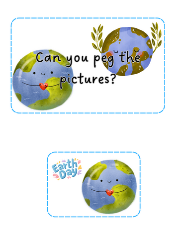 Earth day - peg pictures