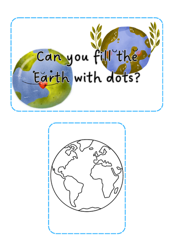 Earth day - pointillisim  painting