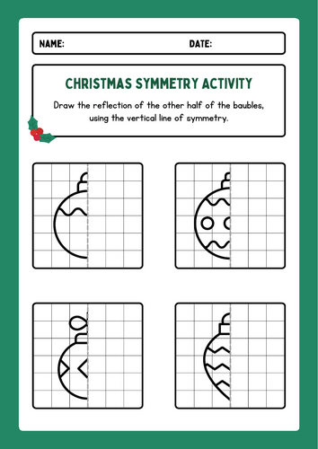 Christmas Symmetry Activity