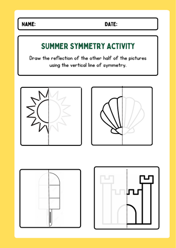 Summer Symmetry Acitivity (2 pages)
