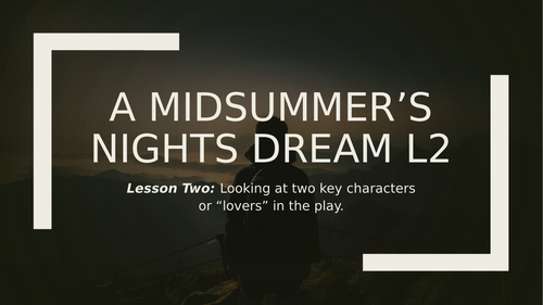 A Midsummer's Night's Dream: Hermia and Demetrius
