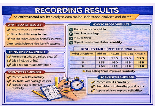 Recording Results Poster: Investigate Like a Scientist | Teaching Resources