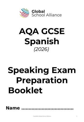 AQA GCSE Spanish Speaking Booklet (F/H) | Teaching Resources