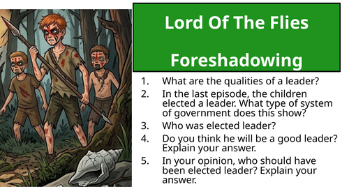 Lord Of The Flies - Chapter 1 Foreshadowing | Teaching Resources
