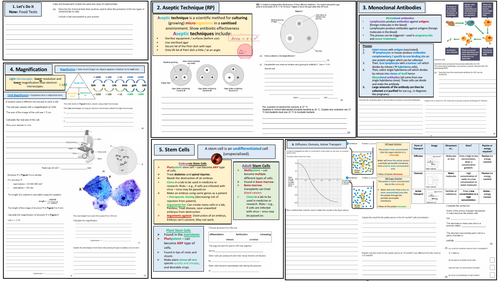 AQA GCSE Biology Paper 1 Triple Revision 4+ lessons | Teaching Resources