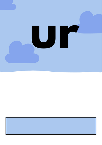 ‘ur’ Phonics Sound Workbook – Early Reading & Writing Activities ...