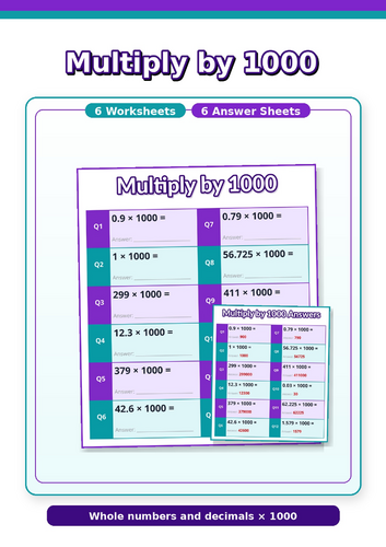 Multiplying numbers by 1000