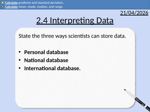OCR AAQ in Applied Science: 2.4 Interpreting Data