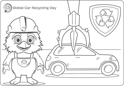 Global Car Recycling Day Colouring-In KS1 (KS2) Activity | Teaching ...