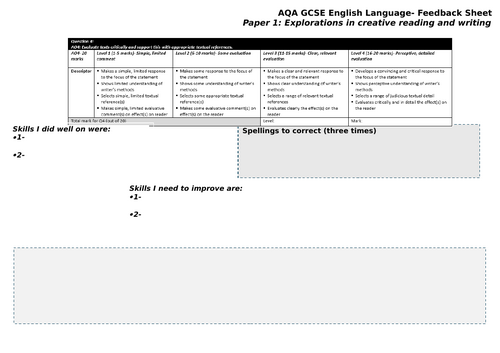 English Language Paper 1 scheme of learning AQA | Teaching Resources