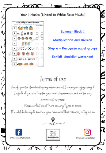 Recognise equal groups - Year 1 WRM Summer Blk 1 - Multiplication and ...