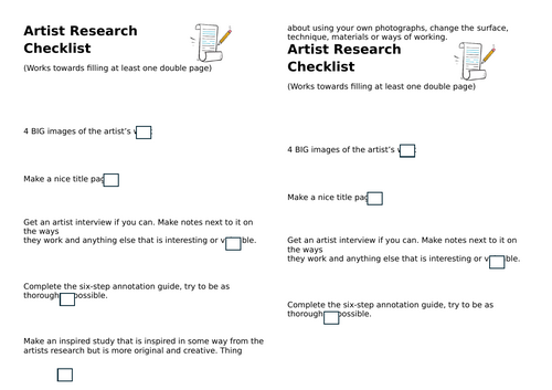Art and Design Annotation Guides | Teaching Resources