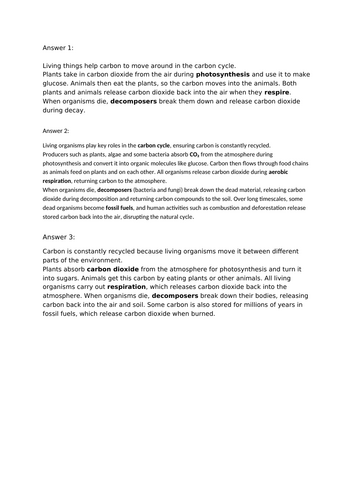 B17 Organising an ecosystem AQA TRIPLE Biology | Teaching Resources