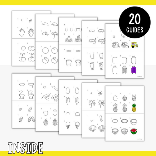 How to Draw Summer - 20 Step-by-Step Guides for Kids | Teaching Resources