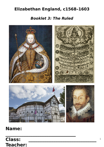 AQA Elizabethan England GCSE Full Unit / Booklet / (33 lessons ...