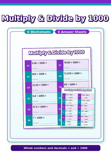 Multiplying and Dividing numbers by 1000